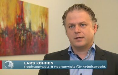 Fachanwalt Lars Kohnen beim RTL Aktuell Interview